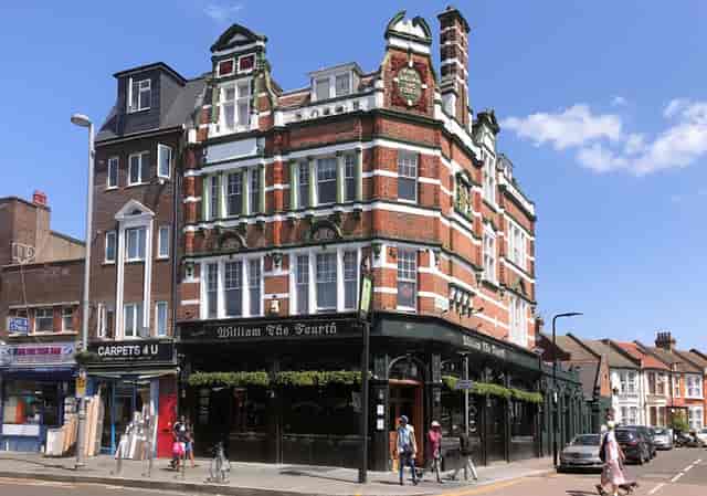 Main Pub at William the Fourth: classic corner venue for team-building and networking events.