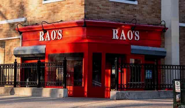 Rao's restaurant storefront for exclusive VIP dinners and private events.