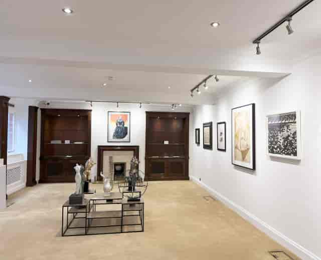 Gallery-style event space at Crane Court with sophisticated decor for receptions and mixers.