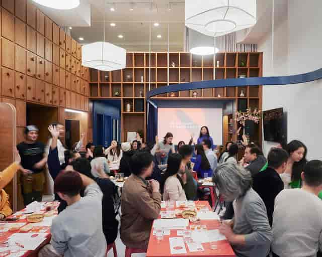 Community workshop at OrganicLea, intimate networking event in vibrant, interactive classroom.