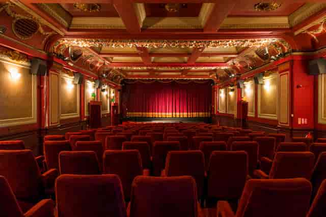 Screening Room at Brasserie Max: intimate theater venue for film screenings and keynote events.