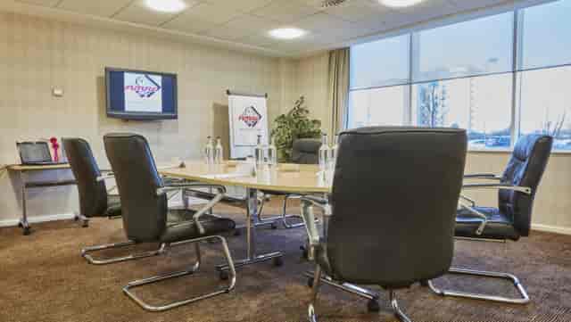 Holder Suite boardroom at Future Inn Cardiff for corporate strategy sessions and interviews.