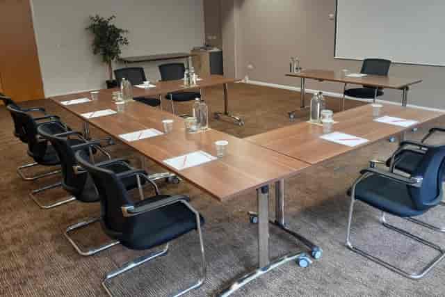 U-shape boardroom at Future Inn Cardiff, ideal for corporate meetings and professional conferences.