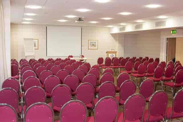 Enniston Suite at Future Inn Cardiff: theater-style corporate meeting room setup for events.