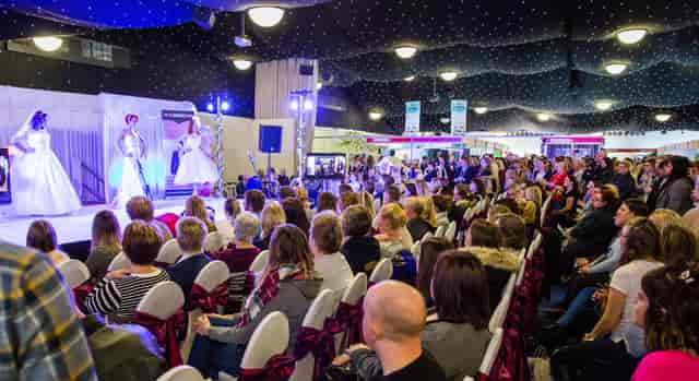 Centenary Pavilion fashion show with starlit canopy for brand events.