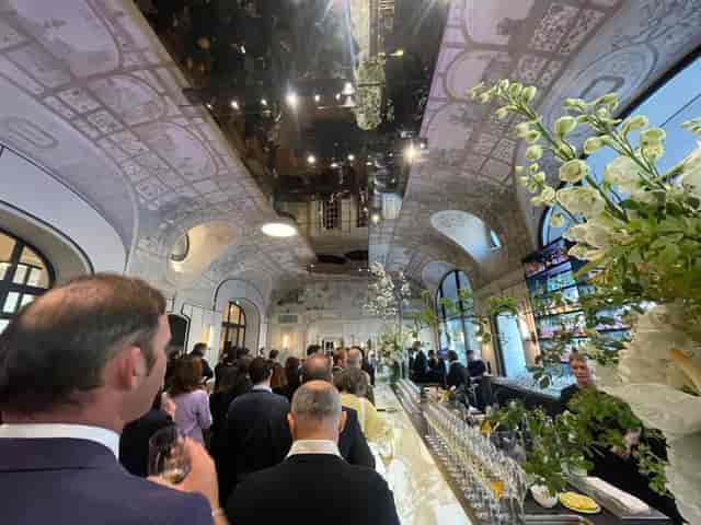 Basement Bar at The Golden Fleece featuring luxury floral decor for premium networking events.