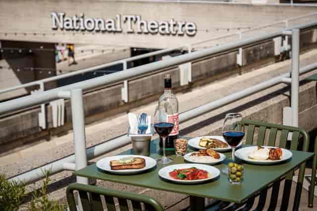 Covered terrace at Forza Wine: Corporate event space and networking venue at National Theatre.