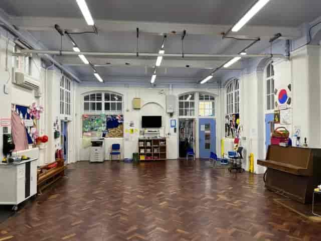 Harbinger Primary School ground floor hall with parquet flooring for event venue hire.
