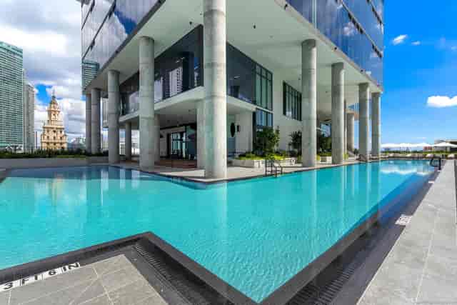 The Elser Hotel outdoor sunset reception venue, urban networking event space.