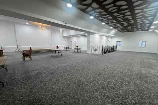 Modern Grand Hall event space at One Mayfair with statement ceiling for corporate conferences.