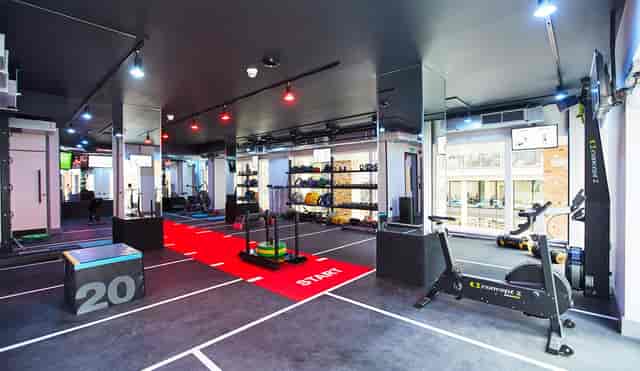 Private gym space for active team building and corporate wellness retreats.