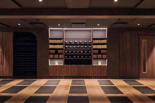 Modern wellness studio for corporate retreats, team building, and mindfulness breakout sessions.