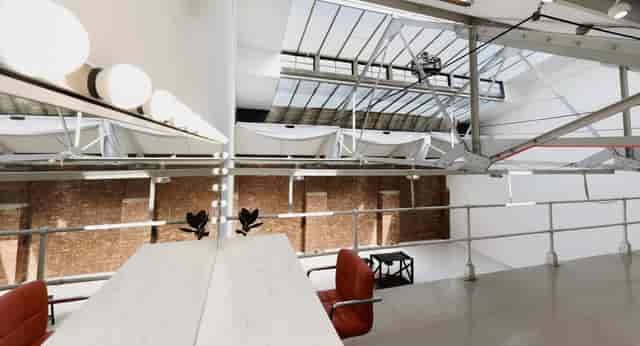 Industrial-chic London studio venue with brickwork, ideal for creative production and event hire.