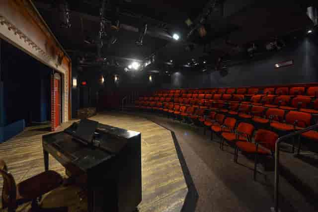 Upstairs at the Gatehouse auditorium with raked seating for corporate workshops and keynotes.
