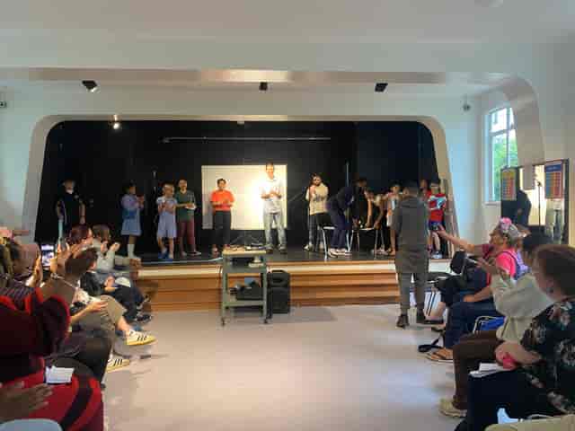 Main Hall SPID Theatre: Community workshop in a multipurpose venue for events and presentations.