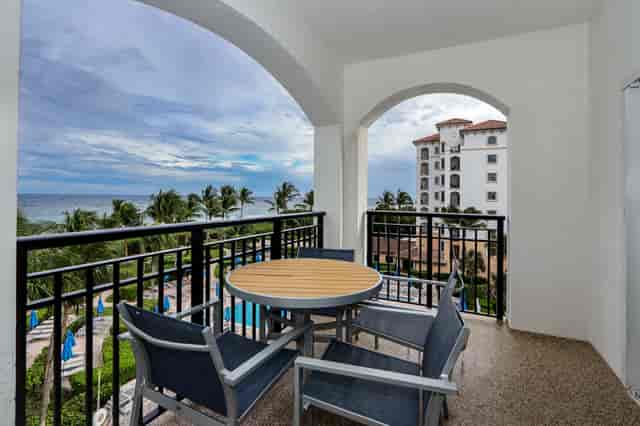Pool Deck Pavilion VIP lounge with waterfront views for corporate breakout sessions and events.