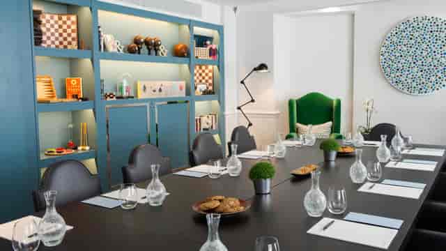 Boardroom at Portobello Court Community Centre for professional strategy meetings and events.