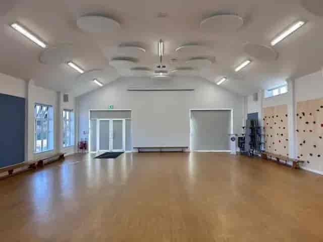 Park Lane Methodist Church event space with hardwood floors for workshops and community gatherings.
