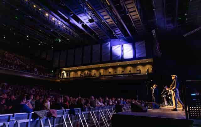 Middleton Arena main auditorium with stage lighting for live performances and corporate events.