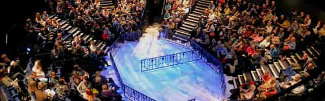 Arena-style Studio 1 at Octagon Theatre Bolton, perfect for immersive theatre and live events.