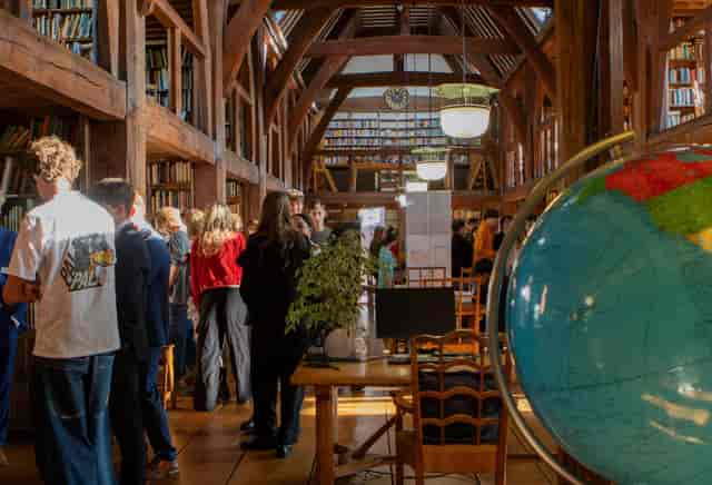 Bedales School Reading Room: historic academic venue for networking events and symposia.