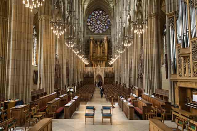 Great School at Lancing College: vaulted architecture venue for ceremonies and galas.