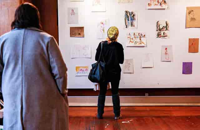 Self-directed art gallery installation at Fábrica Braço de Prata, ideal for engagement events.