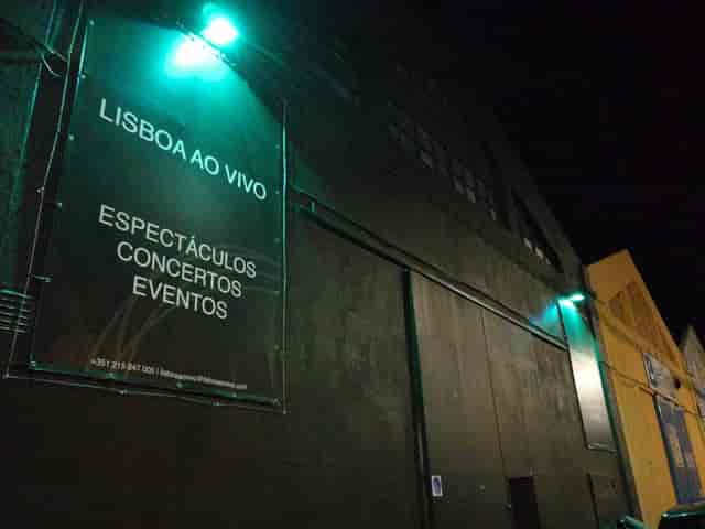 Main Concert Hall at LAV Lisboa ao Vivo: industrial venue for live concerts and events.