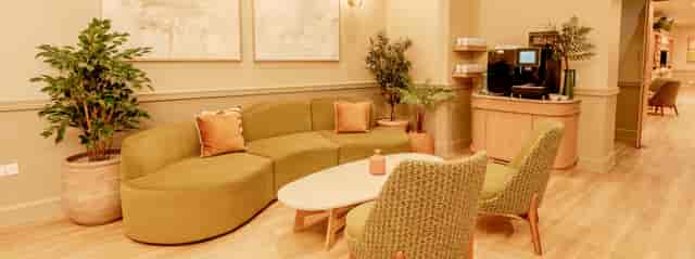 Luxury lounge for high-end meetings and corporate events at Leicester Square, Strand Palace.