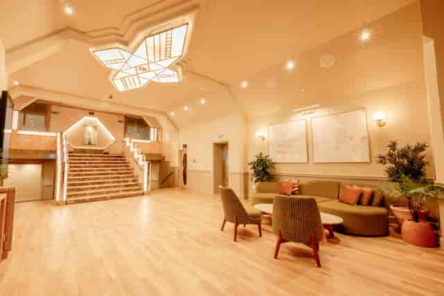 Art Deco foyer in Leicester Square for upscale corporate events and networking.