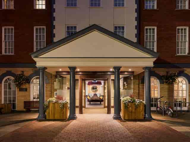 Eight Addition hotel entrance for executive retreats and boutique events at Inverness Palace.