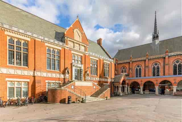 Historic Central Hall at Highgate School: atmospheric academic venue for events and receptions.