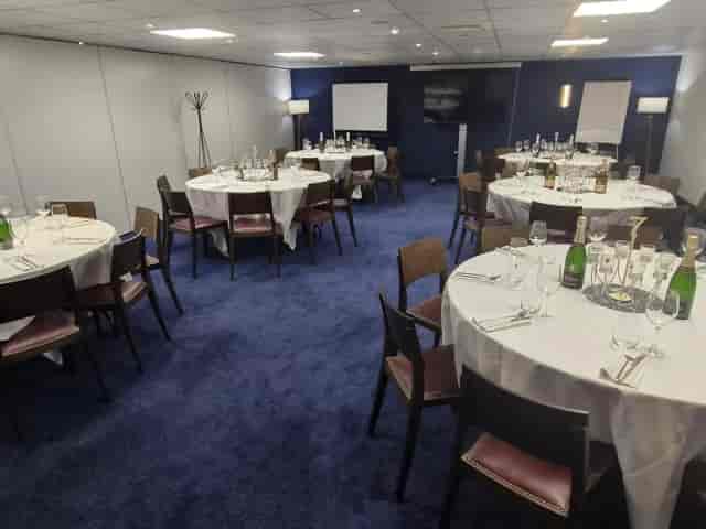 Harris Academy St John's Wood conference room with banquet seating for corporate meetings.