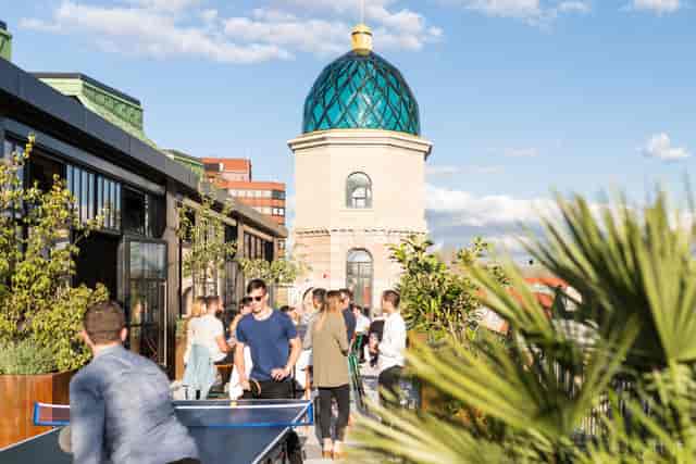 Rooftop event space, Upstairs at the Department Store, for exclusive networking and brand activations.