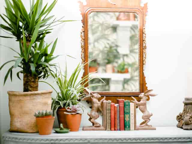 The Conservatory at 11 Cadogan Gardens featuring a curated console table for events and photoshoots.