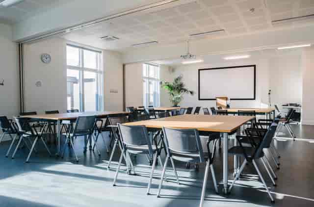 Greenwood Centre workshop-style conference room for collaborative training events.