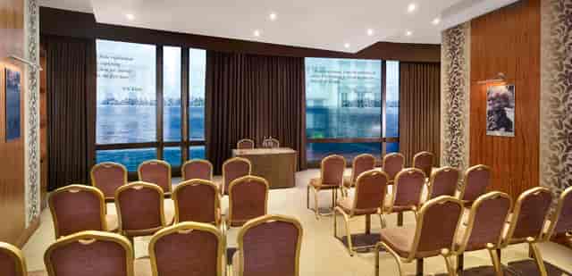 Theater-style Venture Room at The Park Tower Knightsbridge for professional business presentations.