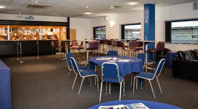 Sterling Suite at Sixways Stadium with banquet seating for corporate networking and events.