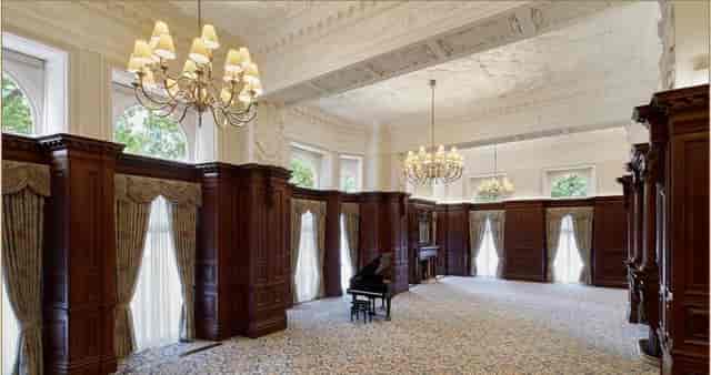 Luxury ballroom at The Landmark London for corporate gala or wedding reception venue.
