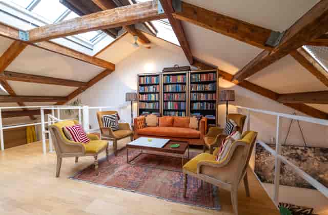 Shoreditch Loft lounge breakout space for intimate networking and creative corporate events.