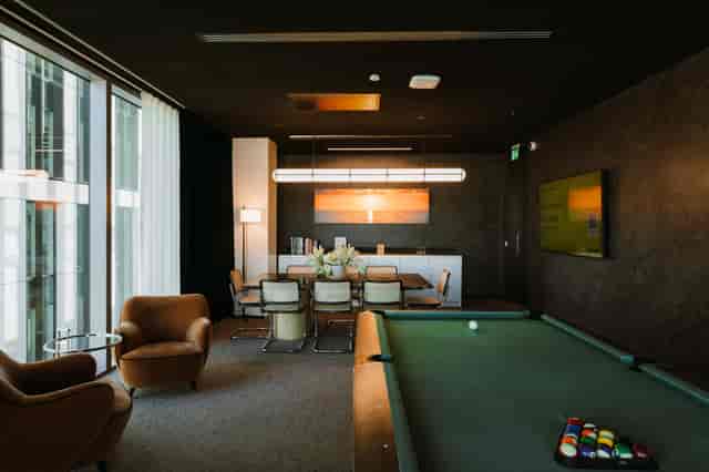 The Speakeasy boardroom and lounge for team collaboration and corporate events.
