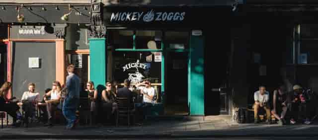 Mickey Zoggs venue sidewalk space for breakout sessions and networking events.