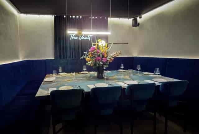 The Vault private dining room at Skew for sophisticated VIP briefings and exclusive board dinners.