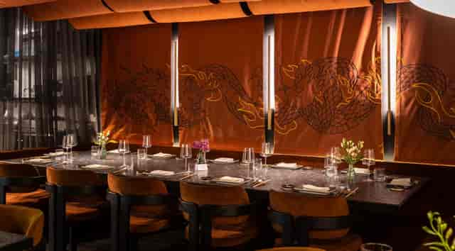 Luxury private dining room at Skew for exclusive board dinners and corporate client events.