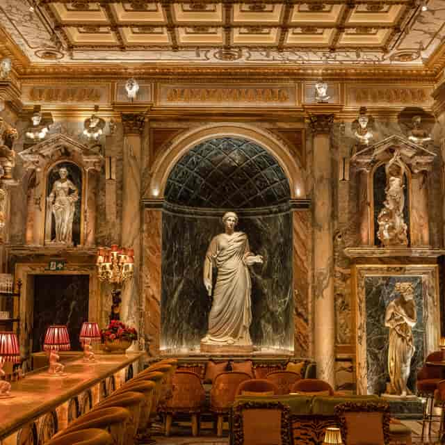 Historical Apollo’s Muse lounge, ideal for black-tie gala or luxury brand activation event venue.