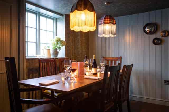Intimate private dining room at The Snug, The Hare; perfect for VIP corporate events or board dinners.