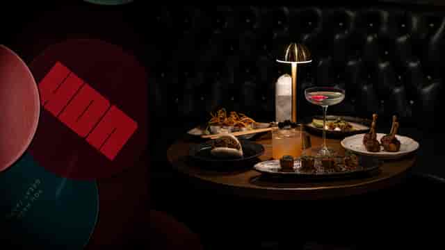 Private booth in HDN bar, ideal for luxury VIP networking and exclusive corporate events.