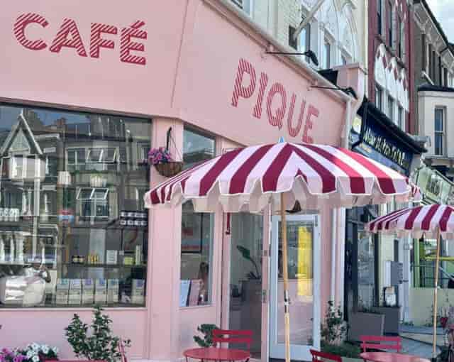 Pique Café boutique exterior for high-end brand activations and influencer breakfast events.