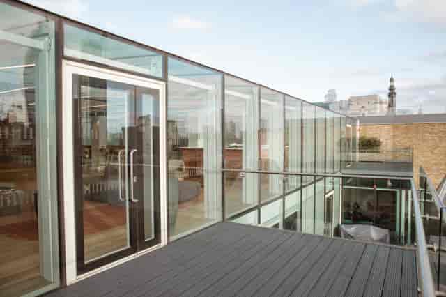 Rooftop terrace at Skyline, The Line, featuring city views for evening receptions and networking.