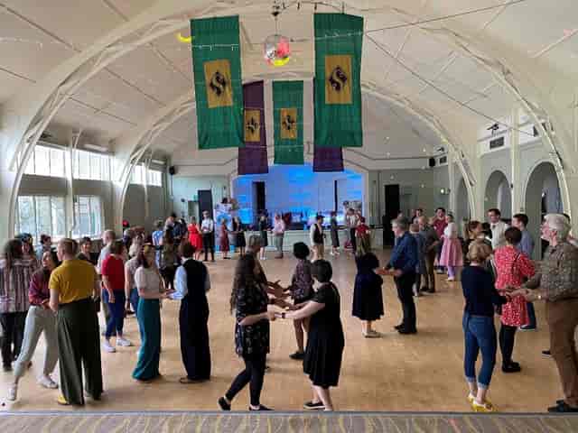 Main Sports Hall at Moseley Sports Centre: historic event venue for group activities and conferences.